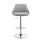 Armen Living Asher Adjustable Gray Faux Leather and Chrome Finish Bar Stool LCARBAWAGR - alternate 10